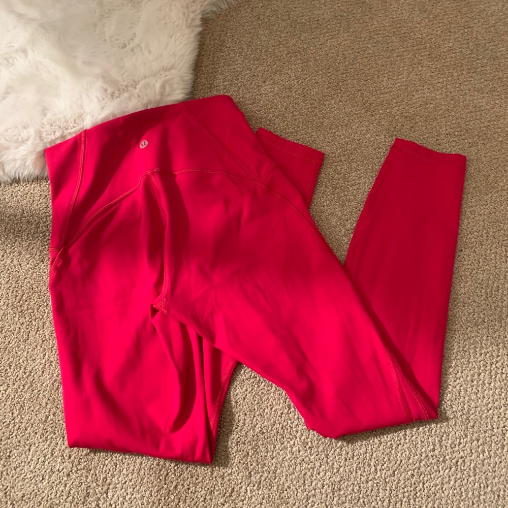 Hot Pink Lululemon Leggings (Size 4)